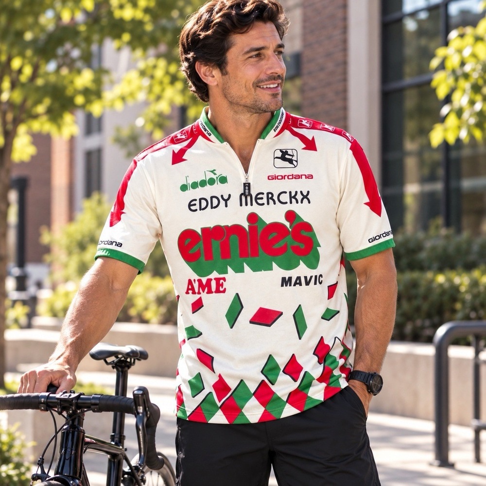 Rare Giordana Vintage Cycling Jersey Eddy Merckx Ernie's Sz 2XL WITH TAG